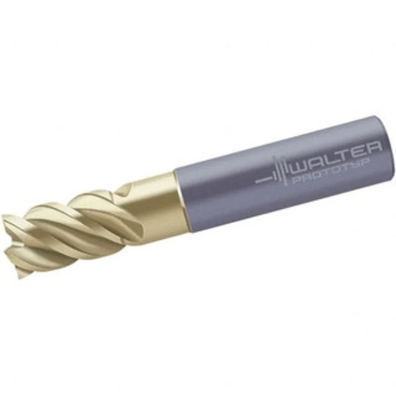 Walter Prototyp 4mm, 7mm LOC, 6mm Shank Diam, 57mm OAL, 4 Flute, Solid Carbide Square End Mill Single End, TiAlN/ZrN ...